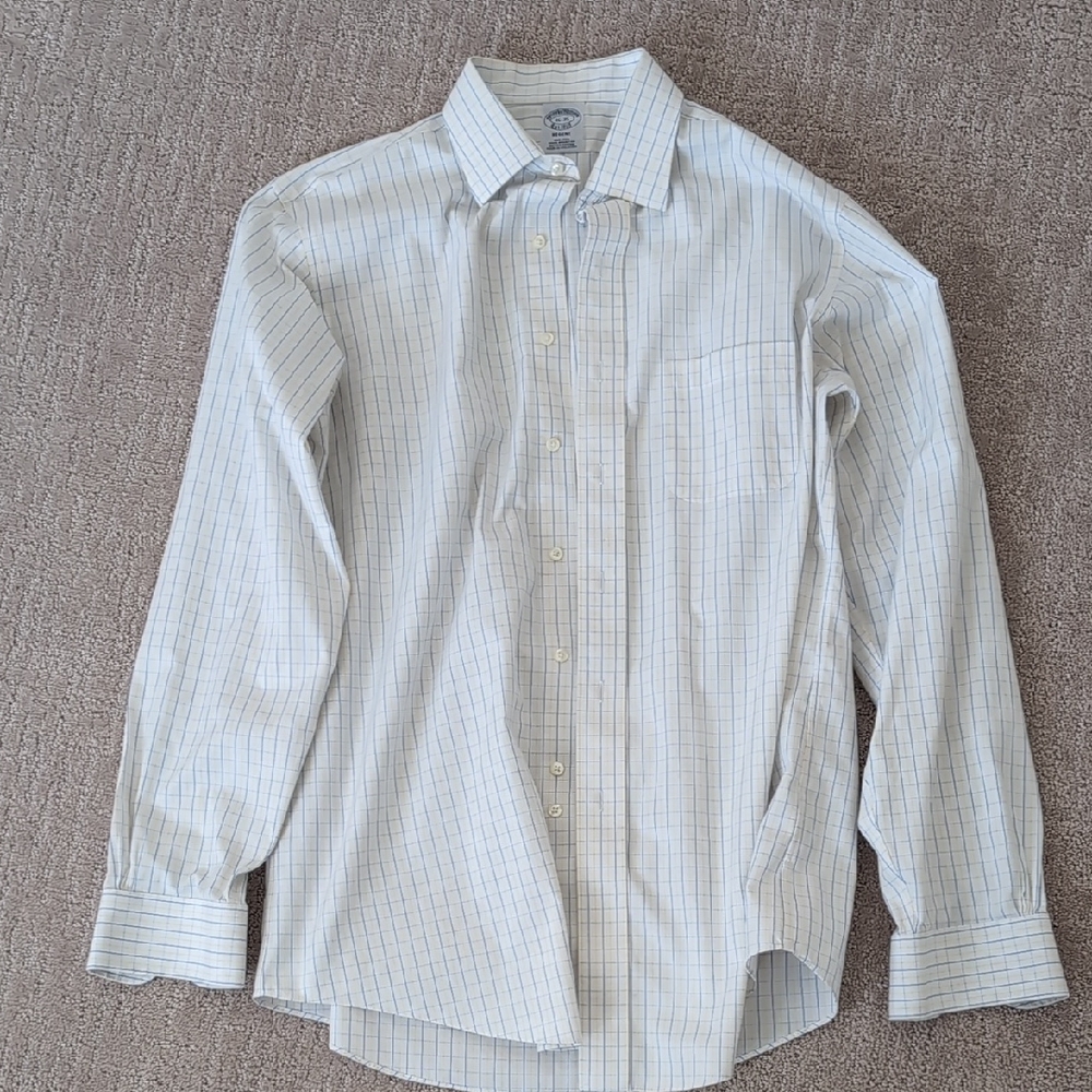 Brooks Brothers Regent Supima Cotton Non-Iron Dress Shirt Neck 16 Sleeve 35